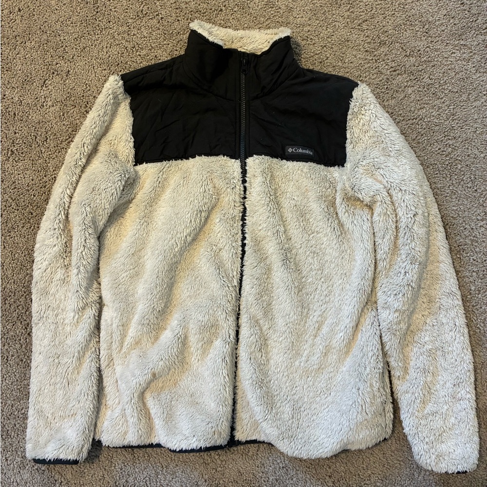 Columbia Grey and Cream Sherpa Jacket